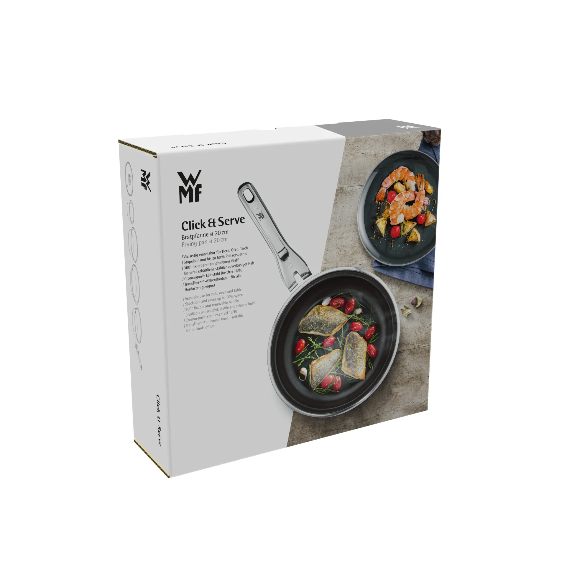 Click&Serve Bratpfanne mit Antihaftversiegelung, 20 cm